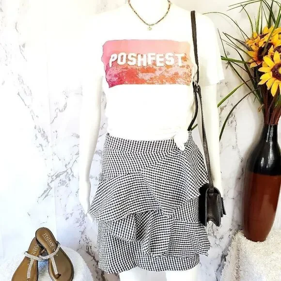 NWT! LF Three Days fully lined ruffle trim skirt - Picture 4 of 9